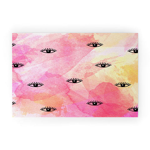 Hello Sayang Eye Blush Pink Welcome Mat