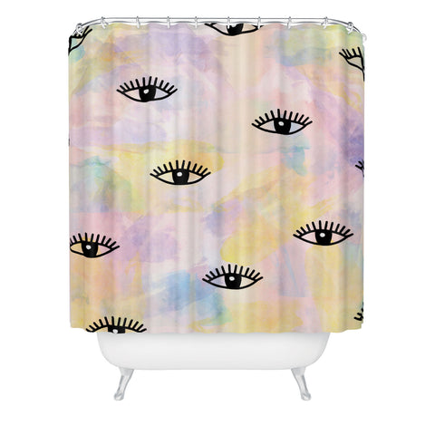 Hello Sayang Eye Blush Shower Curtain
