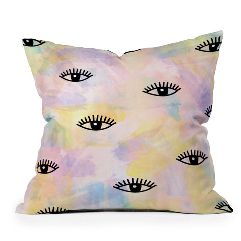 Hello Sayang Eye Blush Throw Pillow