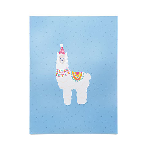 Hello Sayang Fa La La La Llama Blue Poster
