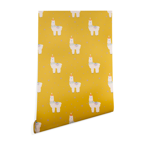 Hello Sayang Fa La La La Llama Mustard Wallpaper