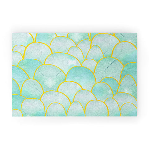 Hello Sayang Fish Scales Welcome Mat