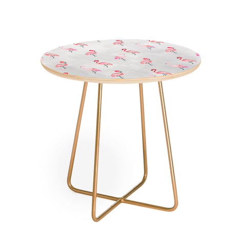 Hello Sayang Flaming Flamingo Round Side Table