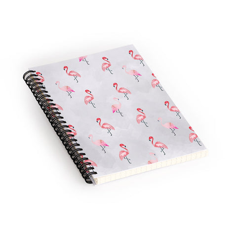 Hello Sayang Flaming Flamingo Spiral Notebook
