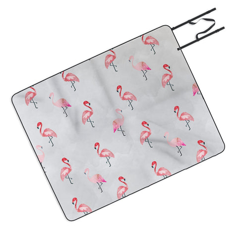 Hello Sayang Flaming Flamingo Picnic Blanket