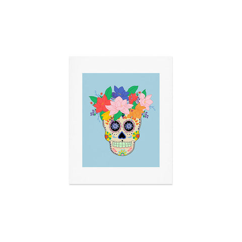 Hello Sayang Floral Skull Art Print