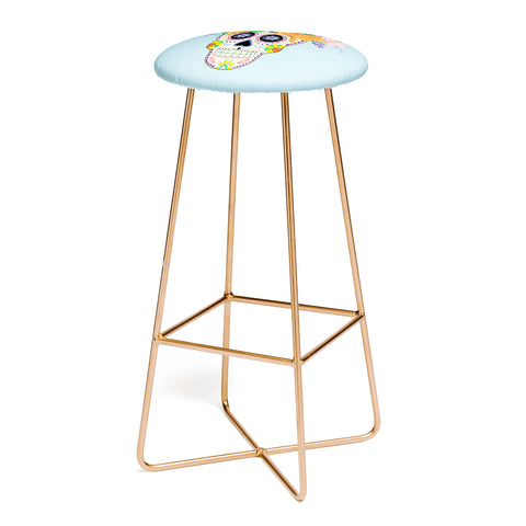 Hello Sayang Floral Skull Bar Stool