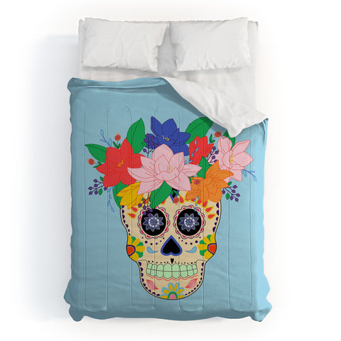 Hello Sayang Floral Skull Comforter