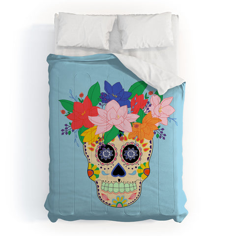 Hello Sayang Floral Skull Comforter