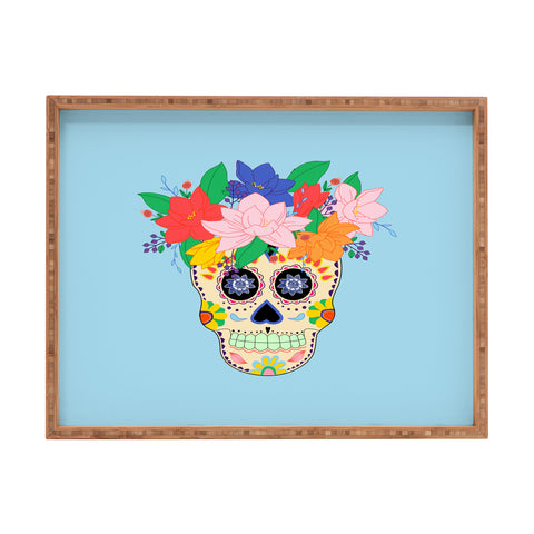 Hello Sayang Floral Skull Rectangular Tray