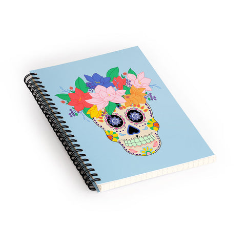 Hello Sayang Floral Skull Spiral Notebook