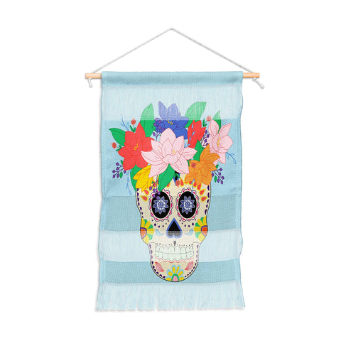Hello Sayang Floral Skull Wall Hanging Portrait