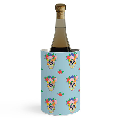 Hello Sayang Floral Skull Wine Chiller