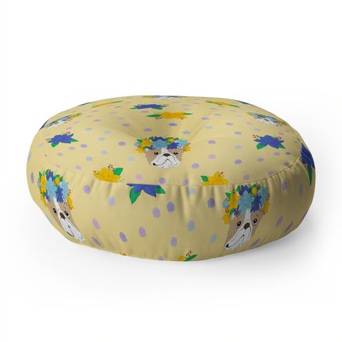 Hello Sayang Frenchies Floor Pillow Round