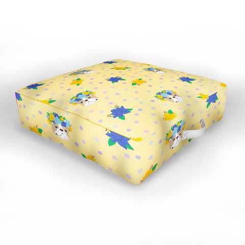 Hello Sayang Frenchies Outdoor Floor Cushion