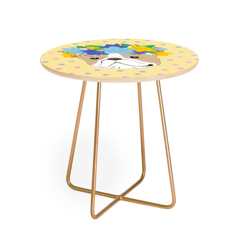 Hello Sayang Frenchies Round Side Table