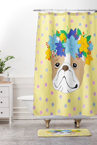 Hello Sayang Frenchies Shower Curtain And Mat