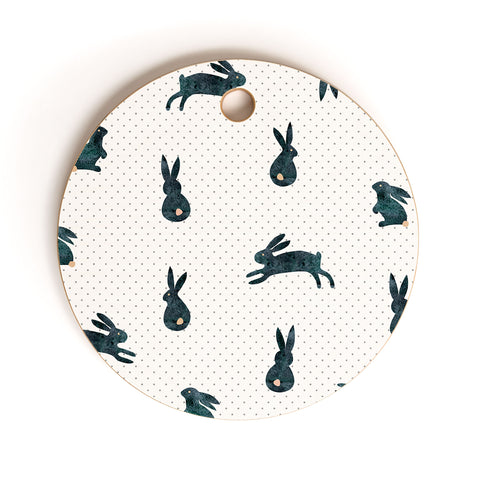 Hello Sayang Funny Bunnies Cutting Board Round