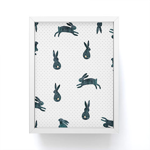Hello Sayang Funny Bunnies Framed Mini Art Print