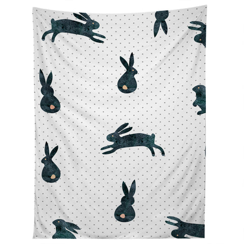Hello Sayang Funny Bunnies Tapestry