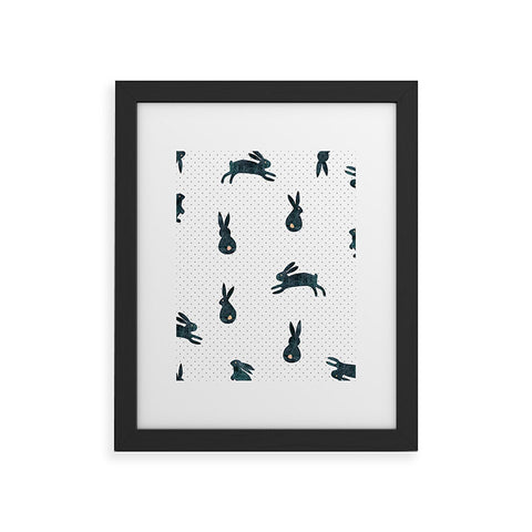 Hello Sayang Funny Bunnies Framed Art Print