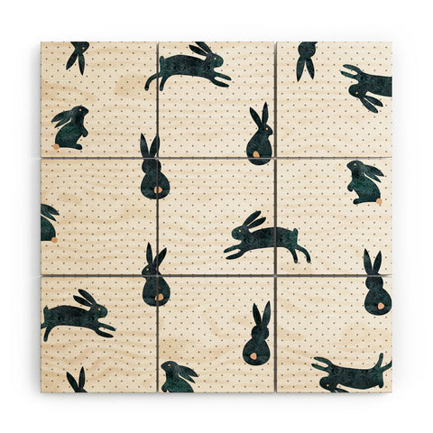 Hello Sayang Funny Bunnies Wood Wall Mural