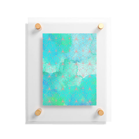 Hello Sayang Geo Deep Blue Floating Acrylic Print