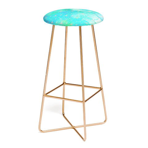 Hello Sayang Geo Deep Blue Bar Stool