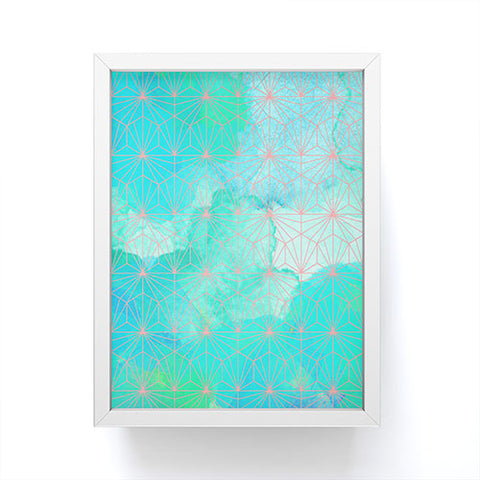 Hello Sayang Geo Deep Blue Framed Mini Art Print