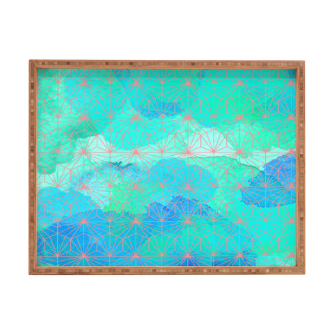 Hello Sayang Geo Deep Blue Rectangular Tray