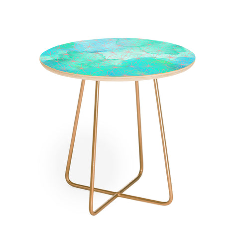 Hello Sayang Geo Deep Blue Round Side Table