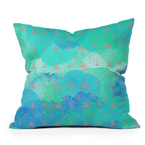 Hello Sayang Geo Deep Blue Throw Pillow