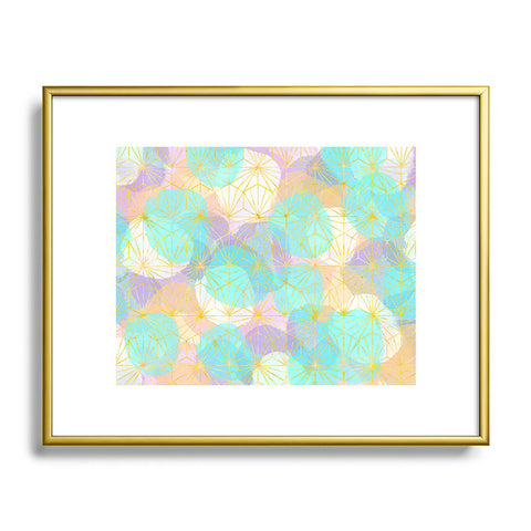 Hello Sayang Geo Spring Metal Framed Art Print