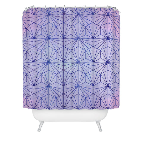 Hello Sayang Geo Winter Shower Curtain