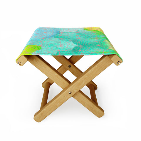 Hello Sayang Geometric Summer Folding Stool