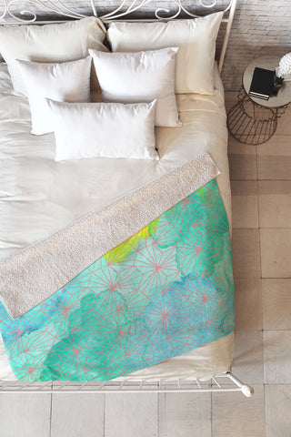 Hello Sayang Geometric Summer Fleece Throw Blanket