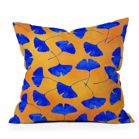 Hello Sayang Gingko Leaves Throw Pillow