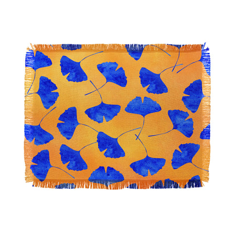 Hello Sayang Gingko Leaves Throw Blanket