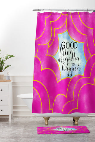 Hello Sayang Good Things Are Going To Happen Shower Curtain And Mat