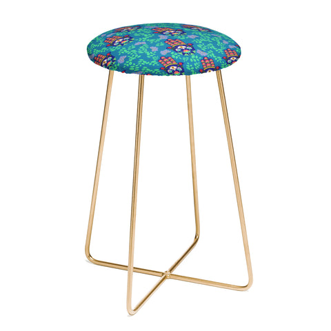 Hello Sayang Hamsa Midnight Blue Counter Stool