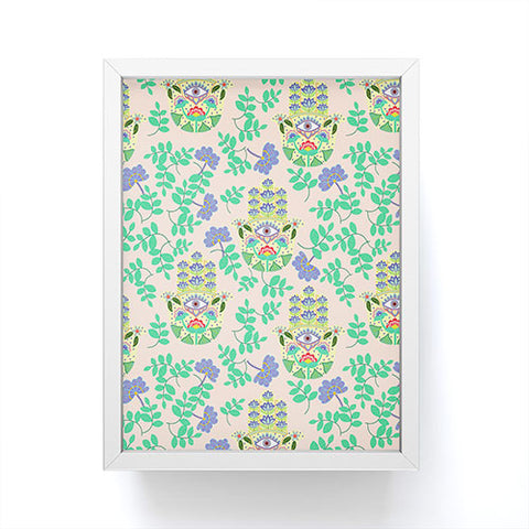 Hello Sayang Hamsa Pretty in Pink Framed Mini Art Print