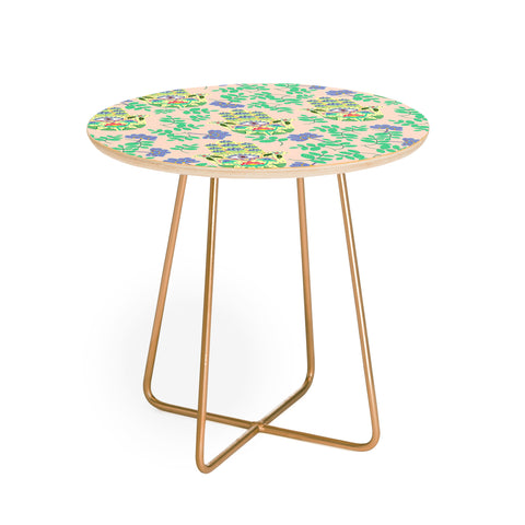 Hello Sayang Hamsa Pretty in Pink Round Side Table