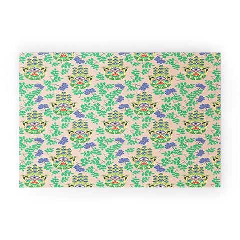 Hello Sayang Hamsa Pretty in Pink Welcome Mat