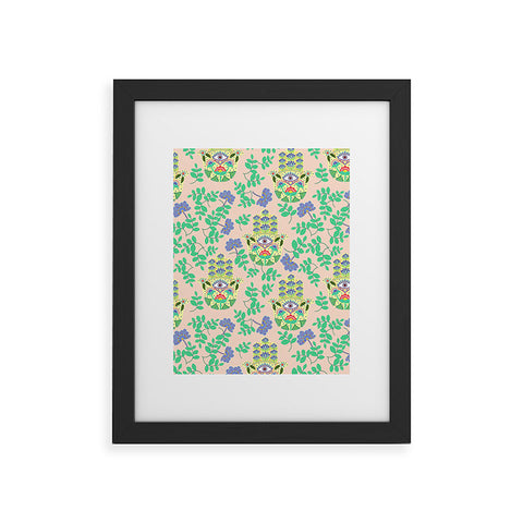 Hello Sayang Hamsa Pretty in Pink Framed Art Print