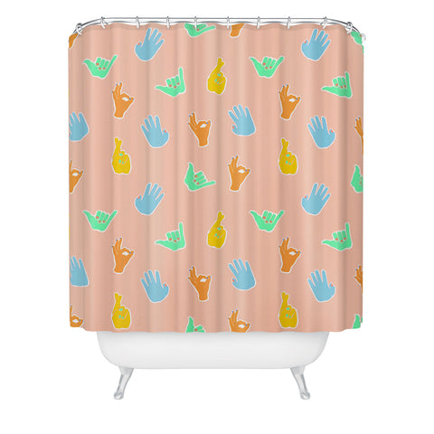 Hello Sayang Hands On Shower Curtain