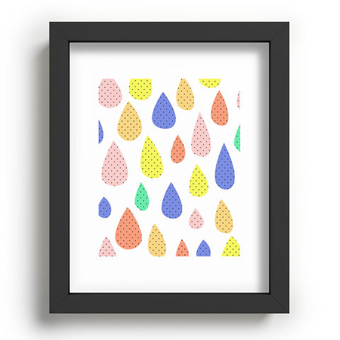 Hello Sayang Happy Raindrops Recessed Framing Rectangle