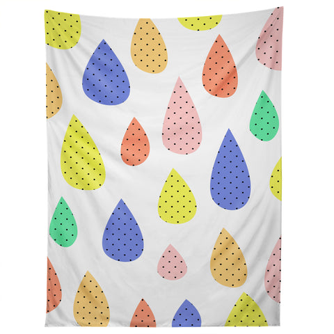 Hello Sayang Happy Raindrops Tapestry
