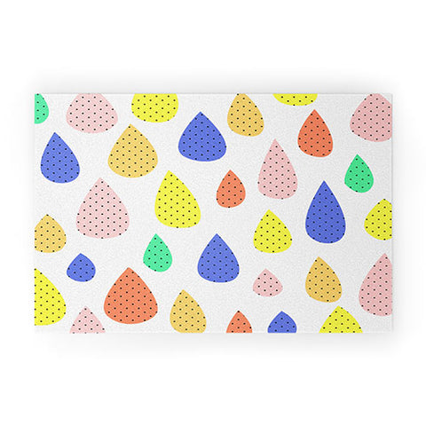 Hello Sayang Happy Raindrops Welcome Mat