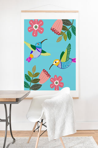 Hello Sayang Hummingbirds Art Print And Hanger