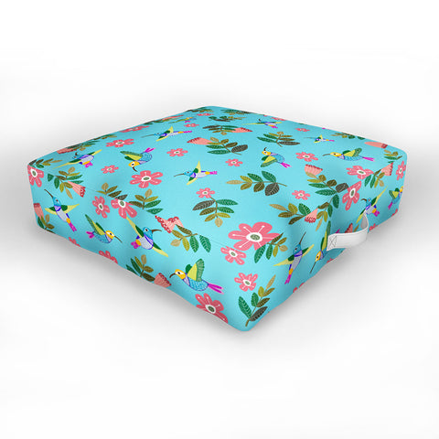 Hello Sayang Hummingbirds Outdoor Floor Cushion
